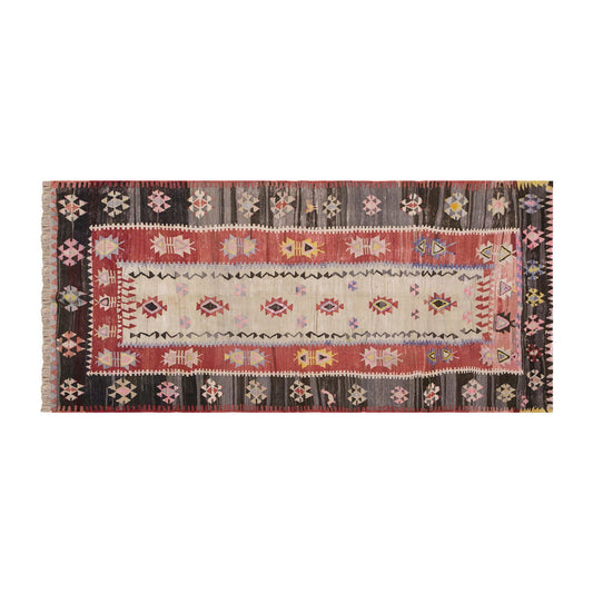 Vintage Turkish Rug, 3.5 x 6.11 ft, 106 x 213 cm