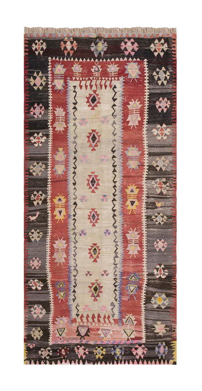 Vintage Turkish Rug, 3.5 x 6.11 ft, 106 x 213 cm