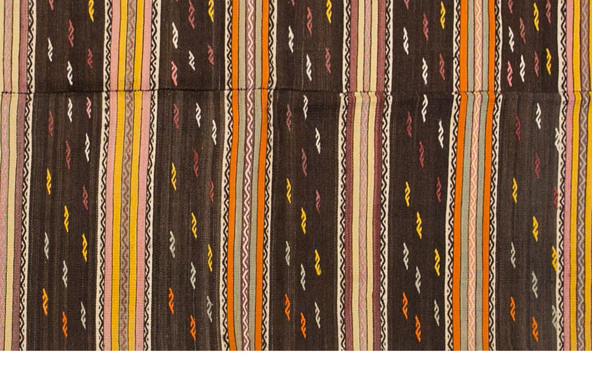 Vintage Turkish Rug, 3.5 x 7.1 ft, 105 x 216 cm