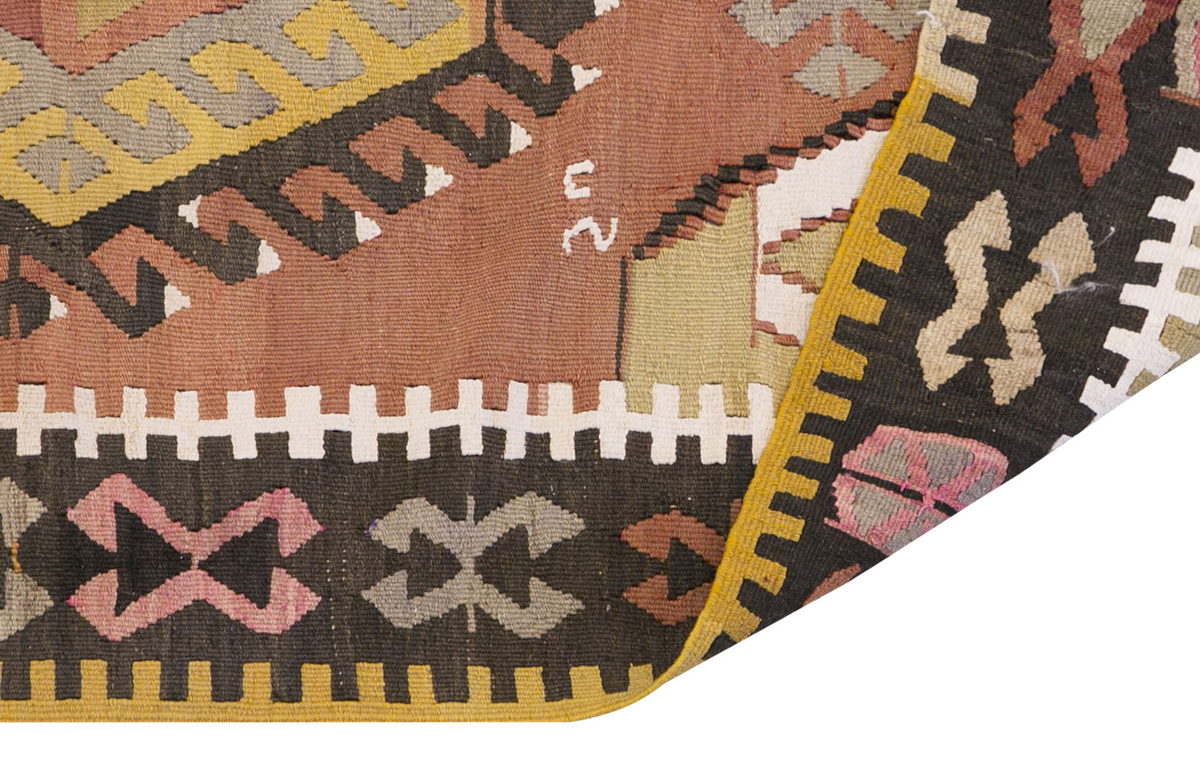 Vintage Turkish Rug, 3.5 x 7.2 ft, 105 x 219 cm