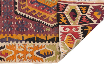 Vintage Turkish Rug, 3.6 × 7.4 ft Rug, 107 × 226 cm