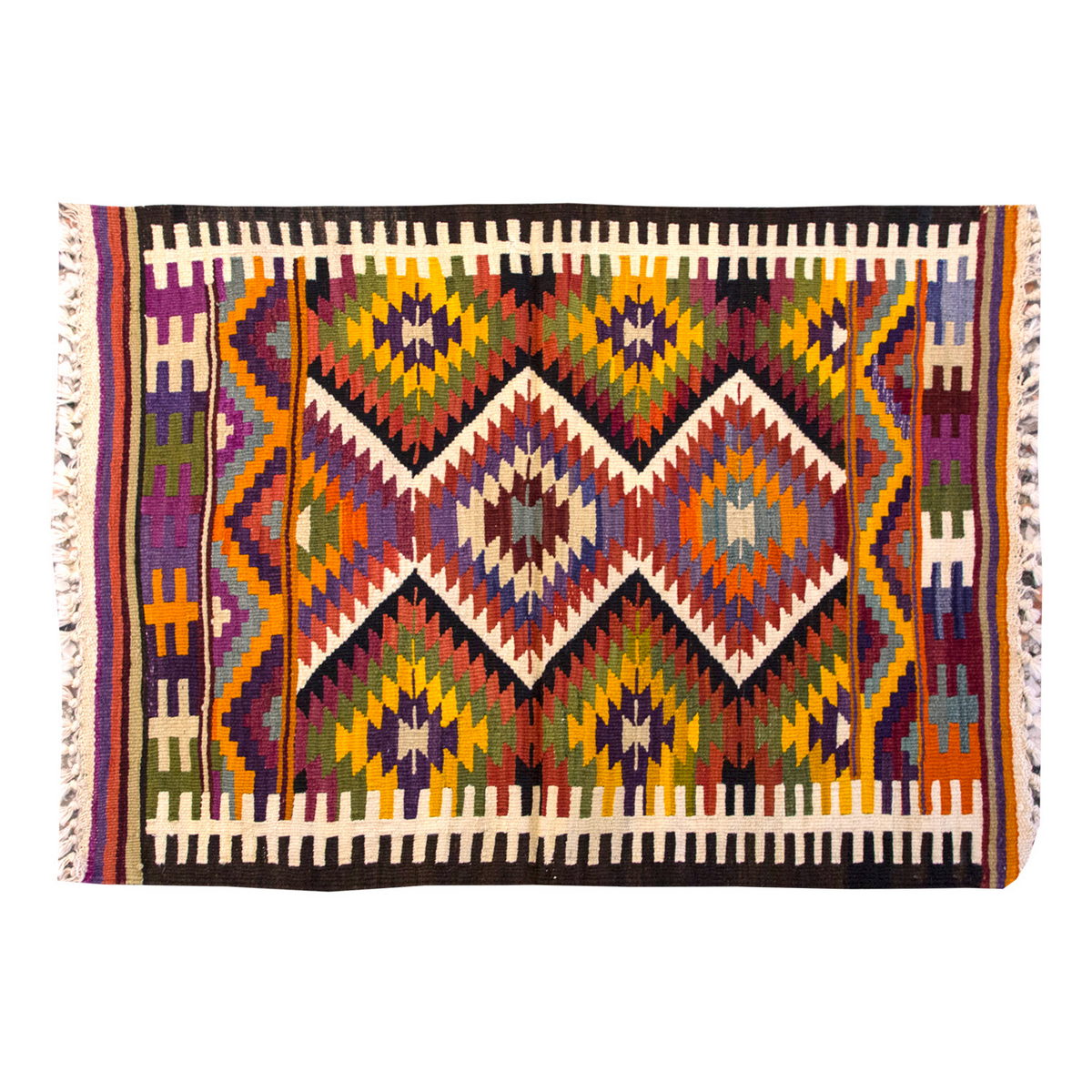 Vintage Turkish Rug, 3.6 x 2.5 ft, 108 x 76 cm