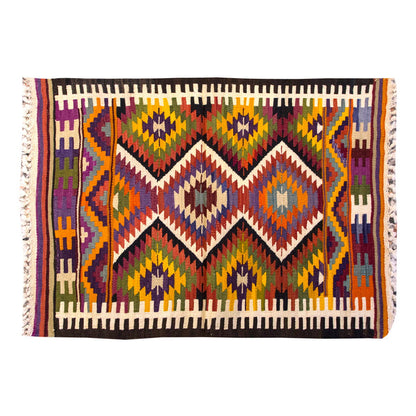 Vintage Turkish Rug, 3.6 x 2.5 ft, 108 x 76 cm