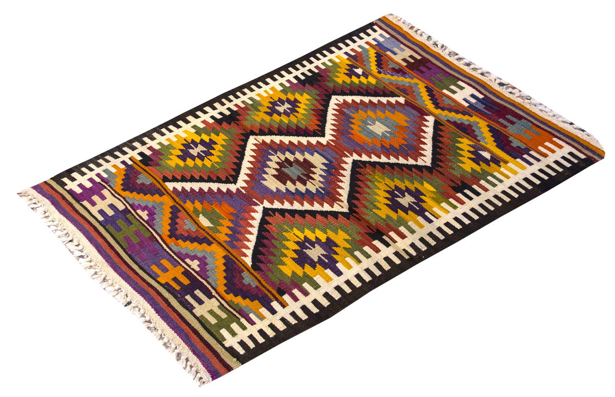 Vintage Turkish Rug, 3.6 x 2.5 ft, 108 x 76 cm