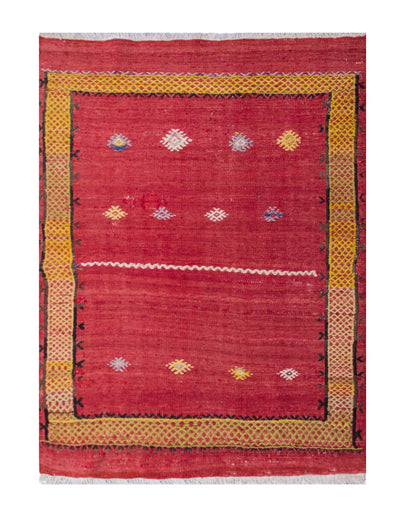 Vintage Turkish Rug, 3.6 x 3.1 ft Rug, 107 x 96 cm
