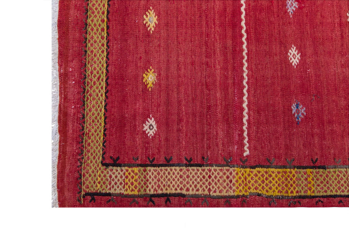 Vintage Turkish Rug, 3.6 x 3.1 ft Rug, 107 x 96 cm