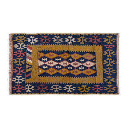 Vintage Turkish Rug, 3.6 x 4.11 ft Rug, 107 x 150 cm