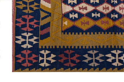 Vintage Turkish Rug, 3.6 x 4.11 ft Rug, 107 x 150 cm