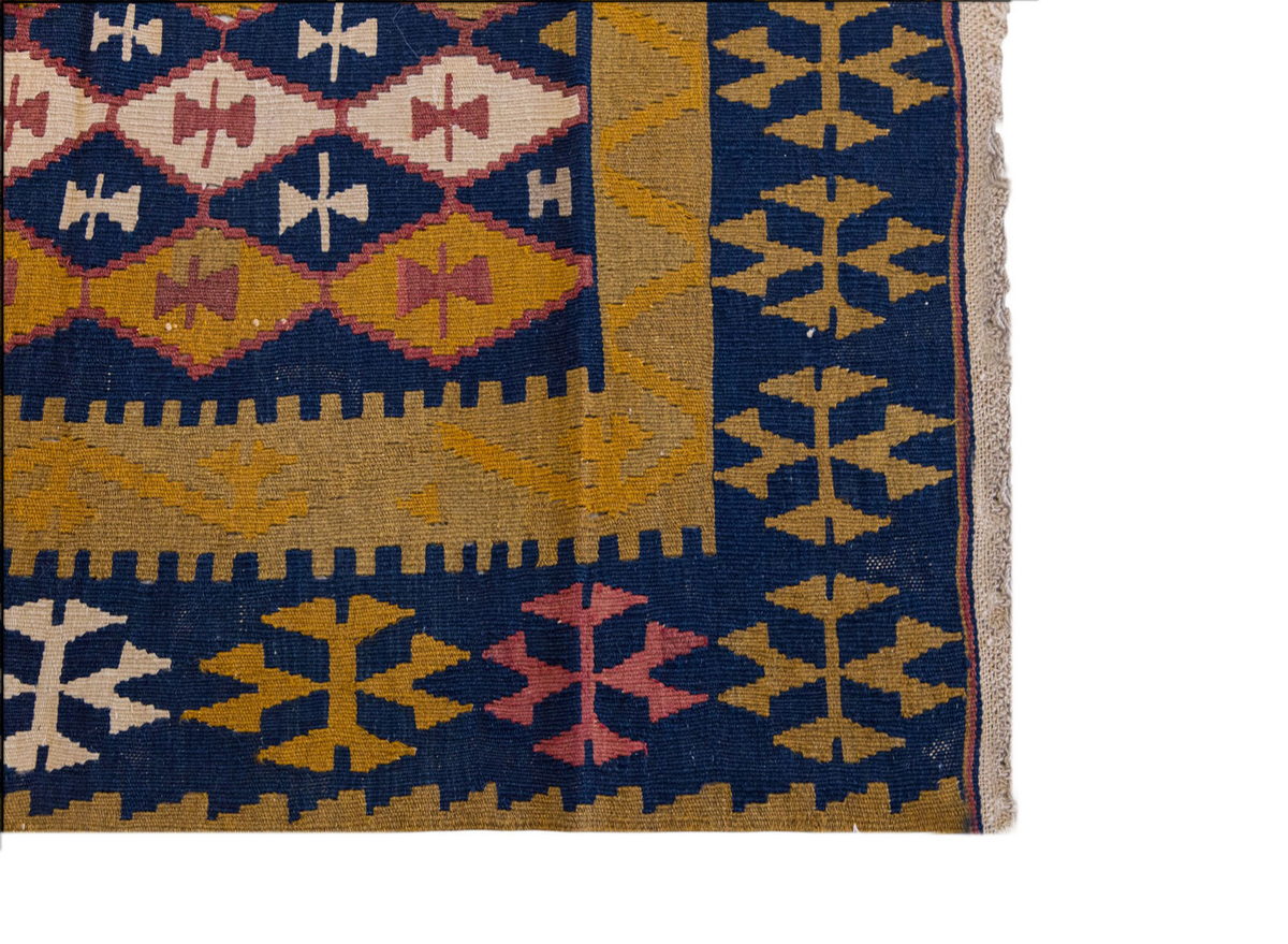 Vintage Turkish Rug, 3.6 x 4.11 ft Rug, 107 x 150 cm