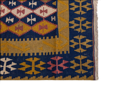 Vintage Turkish Rug, 3.6 x 4.11 ft Rug, 107 x 150 cm