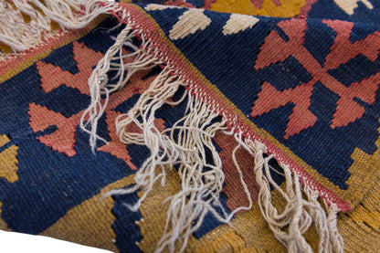 Vintage Turkish Rug, 3.6 x 4.11 ft Rug, 107 x 150 cm