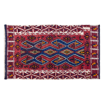 Vintage Turkish Rug, 3.6 x 4.11 ft Rug, 109 x 151 cm