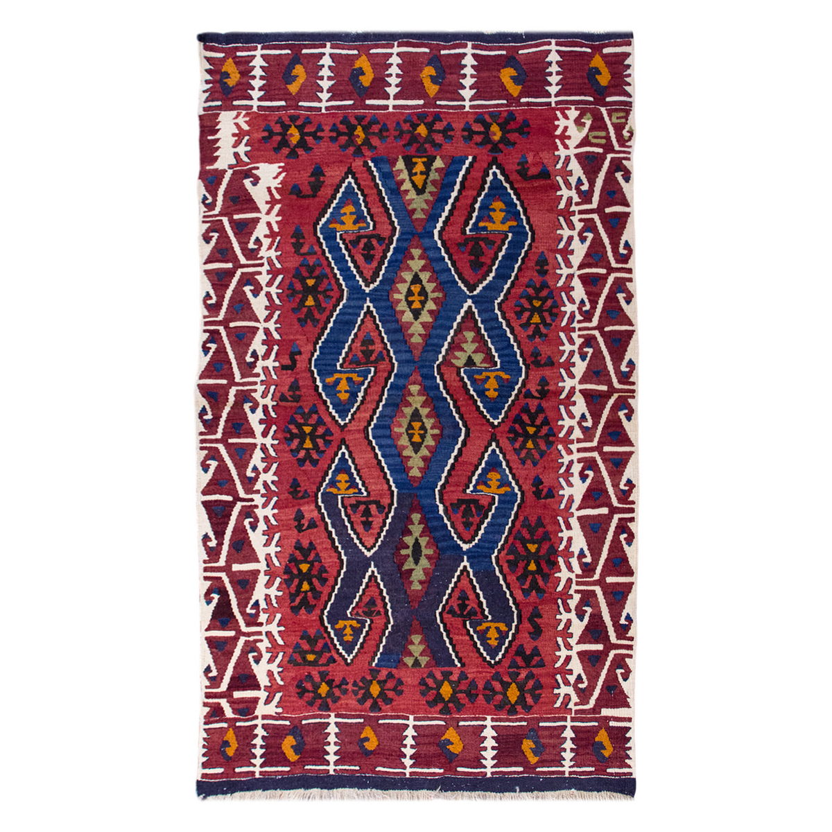 Vintage Turkish Rug, 3.6 x 4.11 ft Rug, 109 x 151 cm