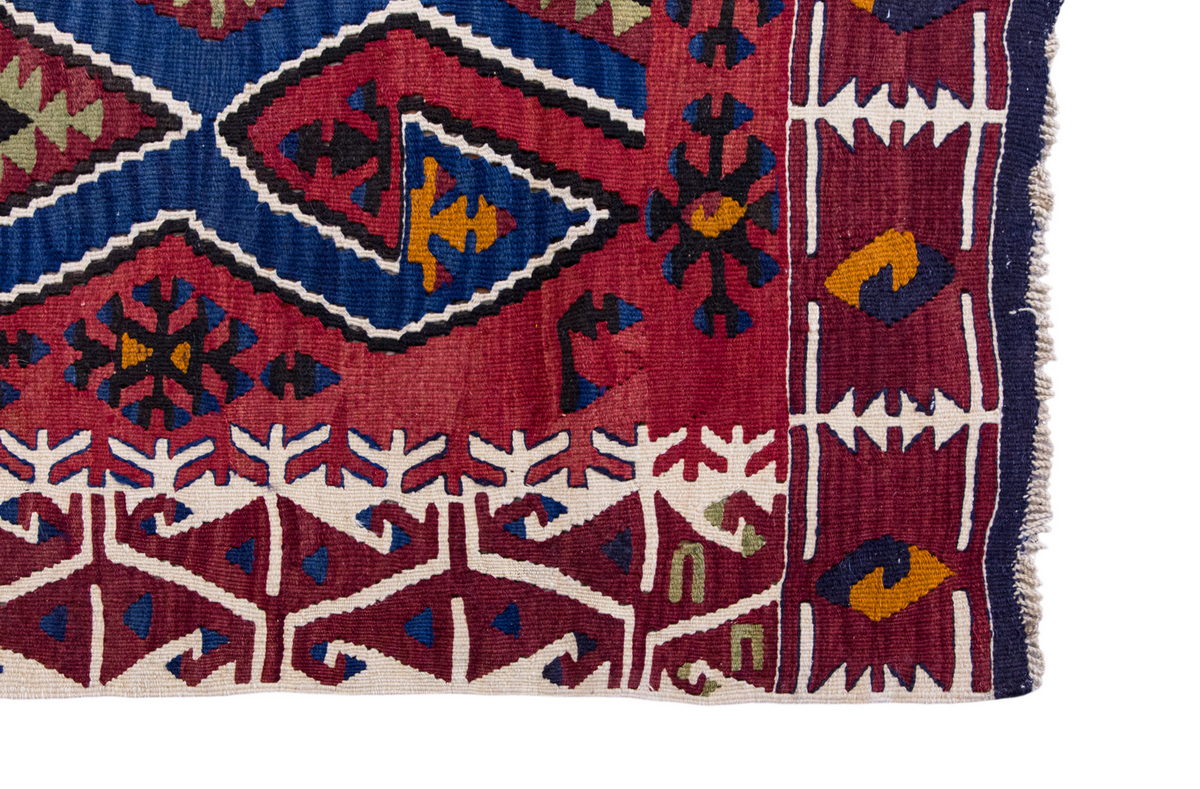 Vintage Turkish Rug, 3.6 x 4.11 ft Rug, 109 x 151 cm
