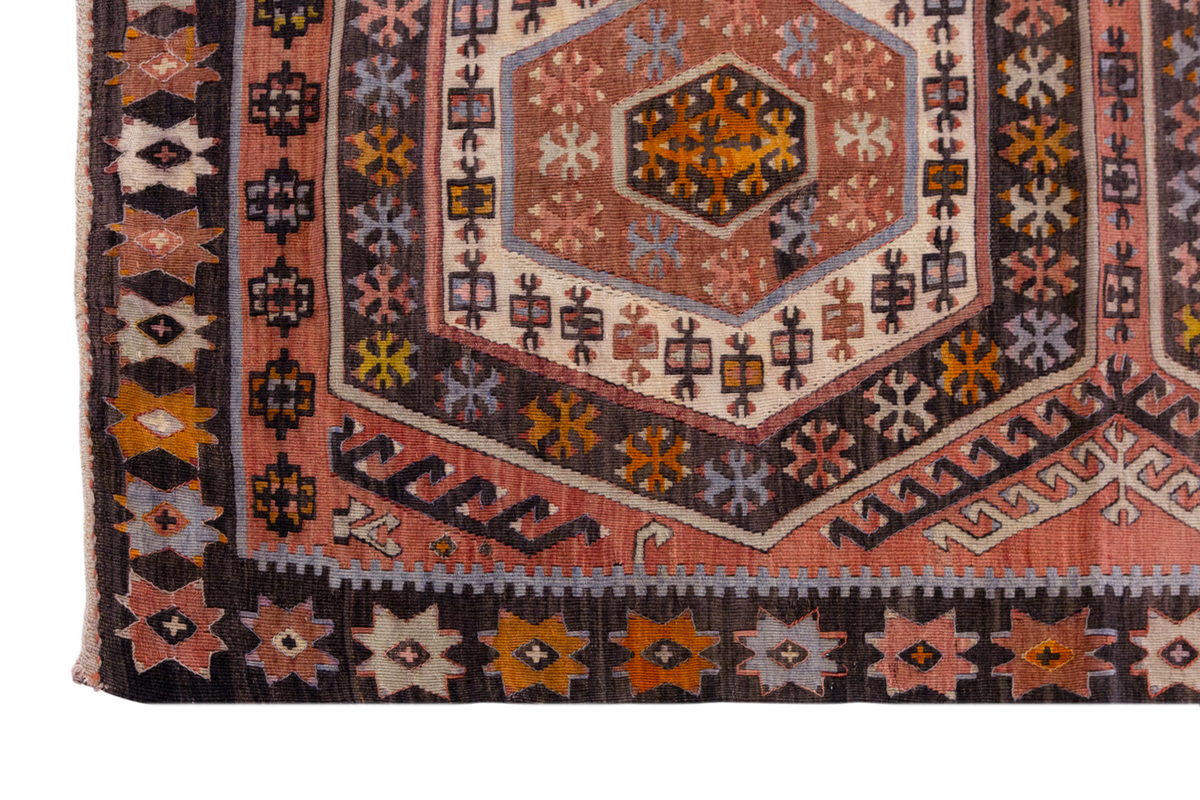 Vintage Turkish Rug, 3.6 x 5.2 ft, 108 x 160 cm