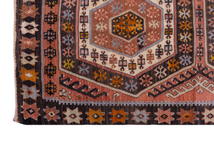 Vintage Turkish Rug, 3.6 x 5.2 ft, 108 x 160 cm