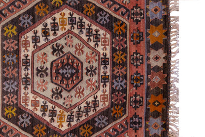 Vintage Turkish Rug, 3.6 x 5.2 ft, 108 x 160 cm