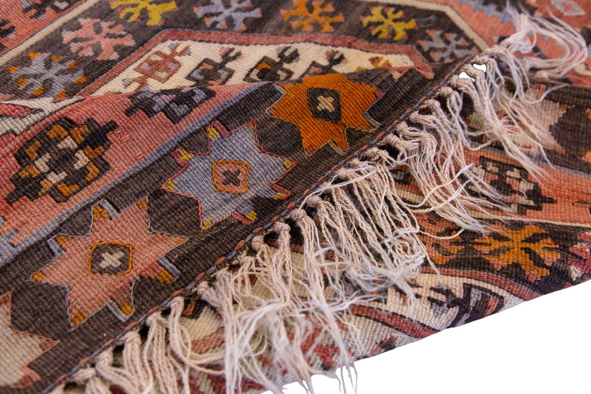 Vintage Turkish Rug, 3.6 x 5.2 ft, 108 x 160 cm
