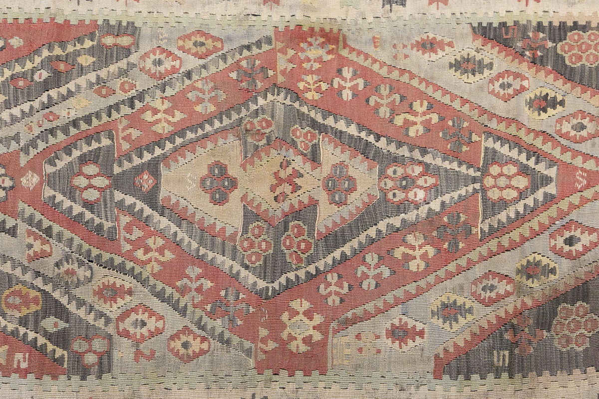 Vintage Turkish Rug, 3.6 x 5.3 ft Rug, 108 x 162 cm