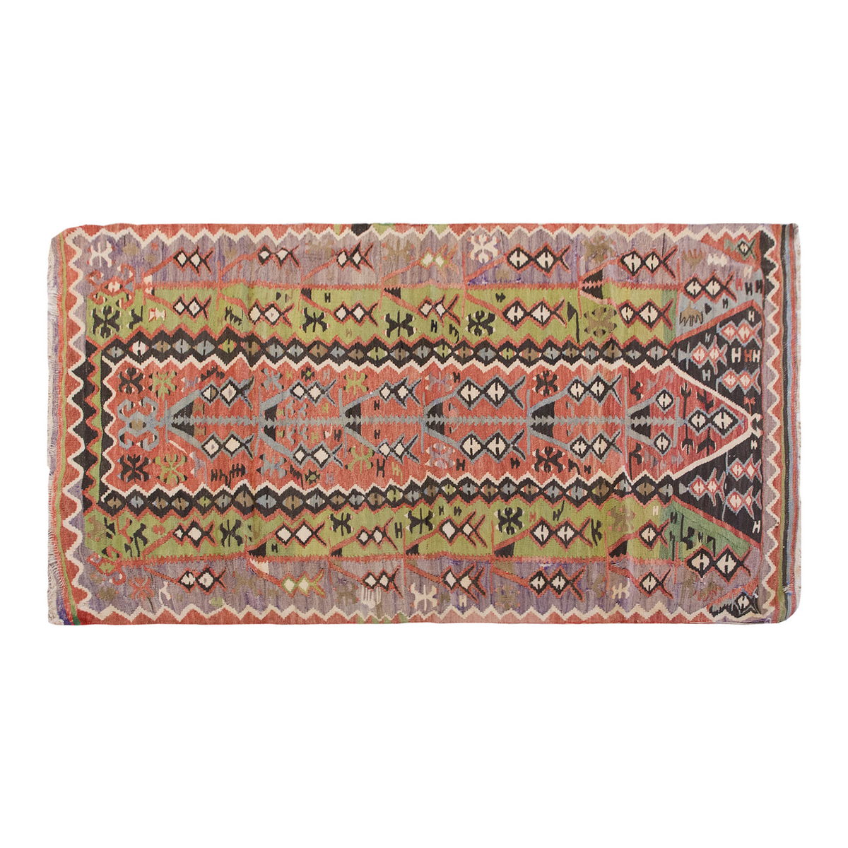 Vintage Turkish Rug, 3.6 x 5.5 ft Rug, 107 x 167 cm