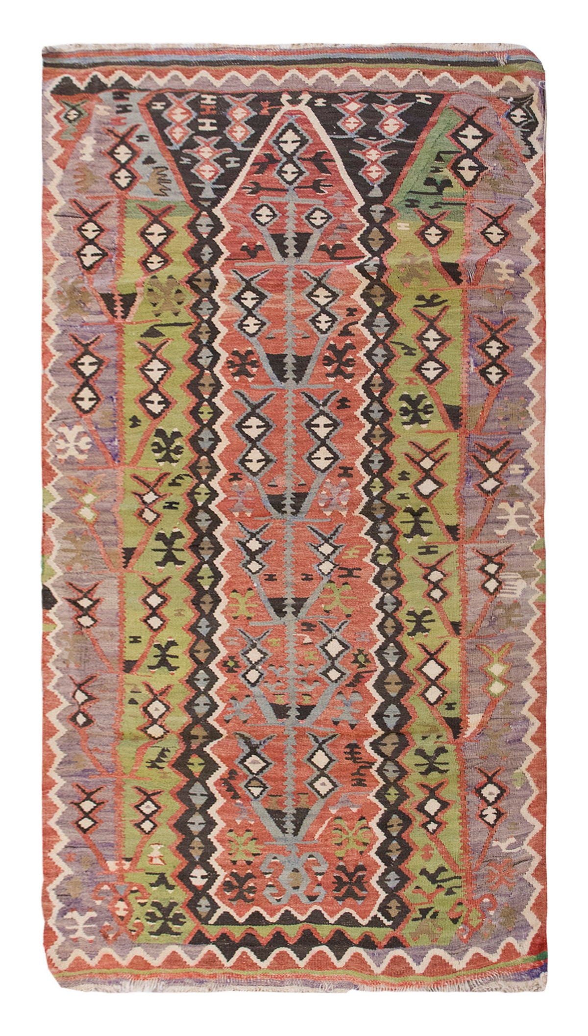 Vintage Turkish Rug, 3.6 x 5.5 ft Rug, 107 x 167 cm