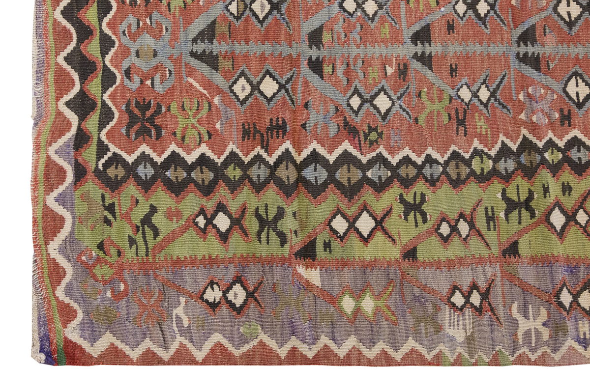 Vintage Turkish Rug, 3.6 x 5.5 ft Rug, 107 x 167 cm