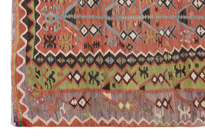 Vintage Turkish Rug, 3.6 x 5.5 ft Rug, 107 x 167 cm
