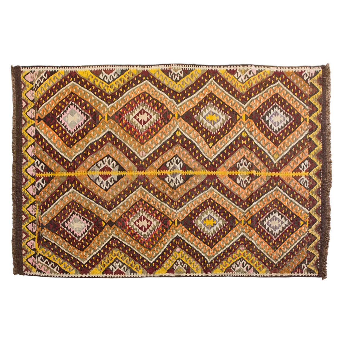 Vintage Turkish Rug, 3.6 x 5.6 ft, 107 x 170 cm