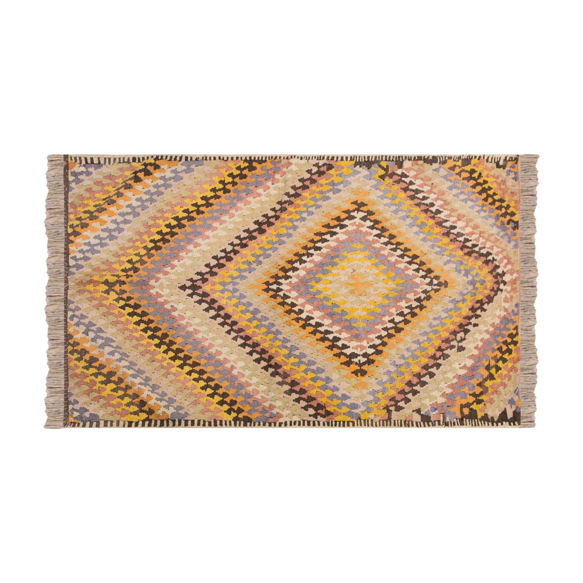 Vintage Turkish Rug, 3.6 x 5.6 ft, 108 x 168 cm