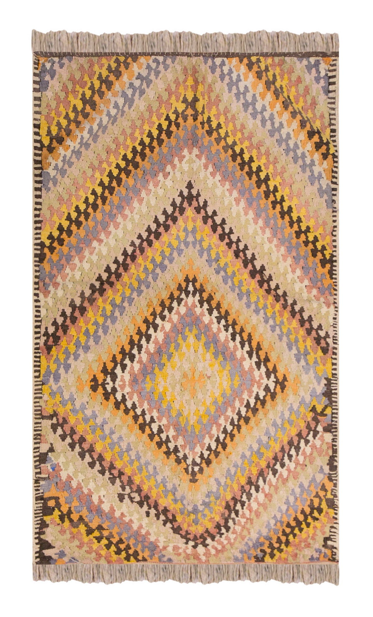 Vintage Turkish Rug, 3.6 x 5.6 ft, 108 x 168 cm