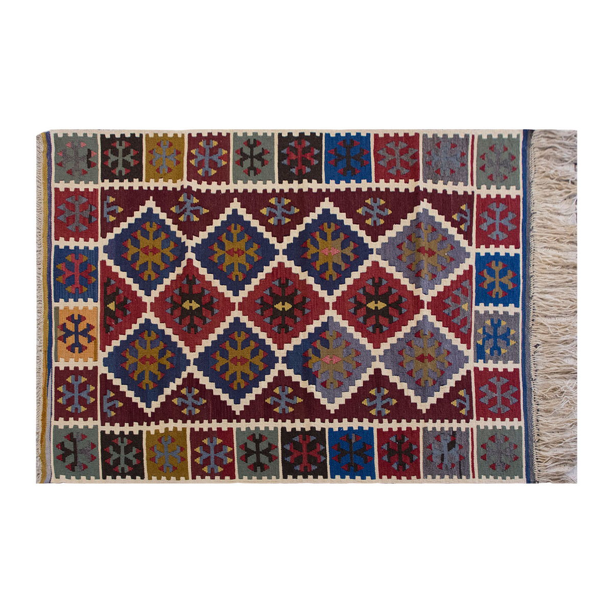 Vintage Turkish Rug, 3.6 x 5.8 ft Rug, 109 x 173 cm