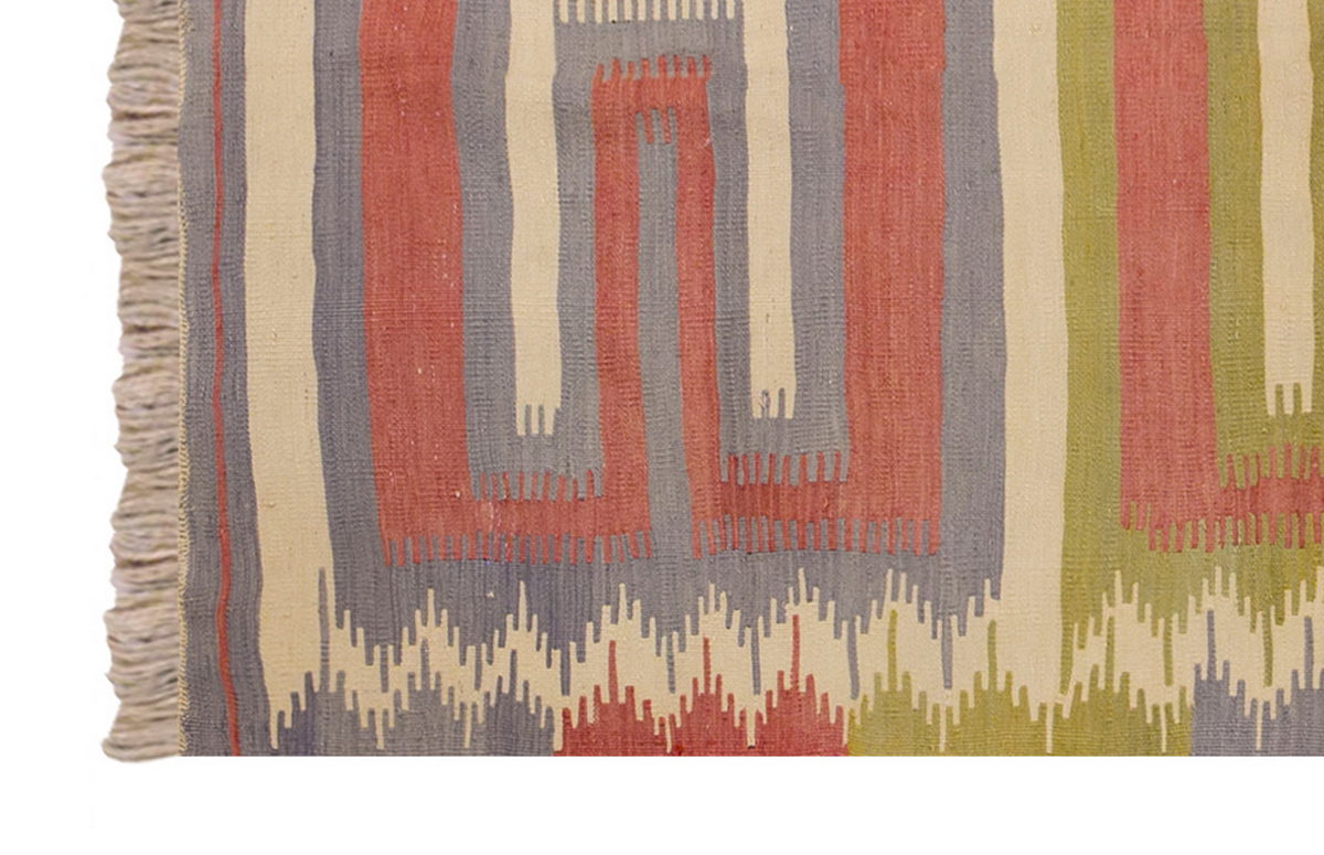 Vintage Turkish Rug, 3.6 x 7.1 ft, 107 x 218 cm