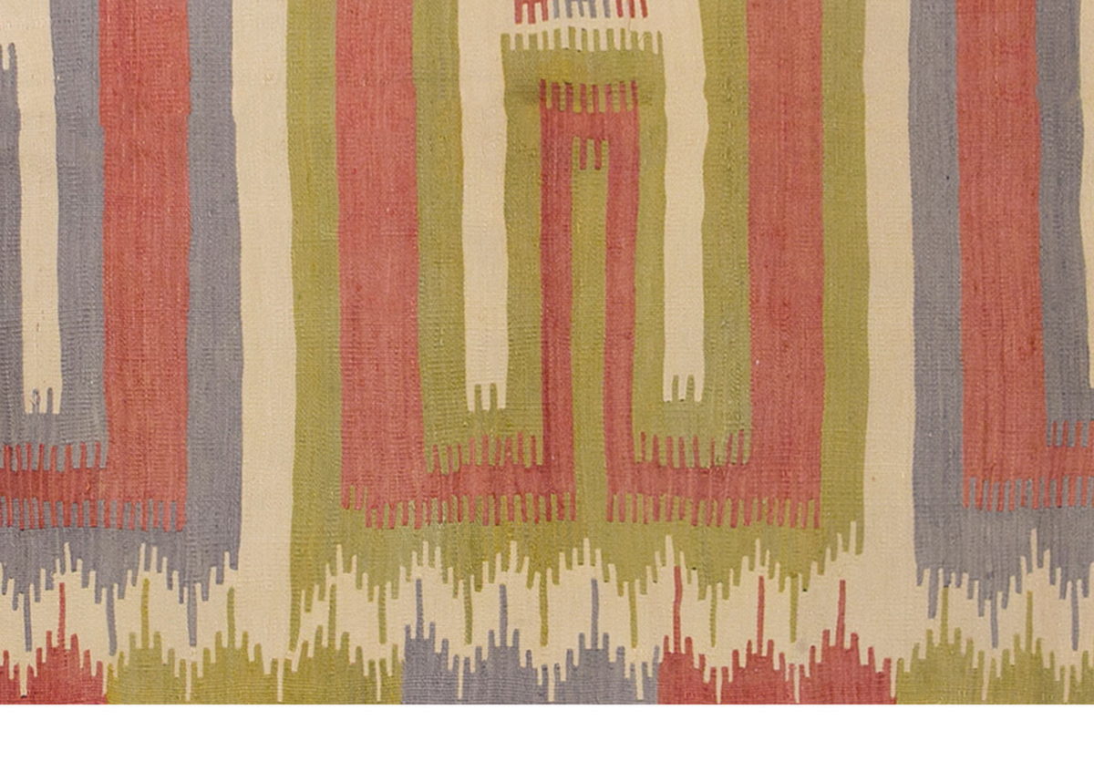 Vintage Turkish Rug, 3.6 x 7.1 ft, 107 x 218 cm