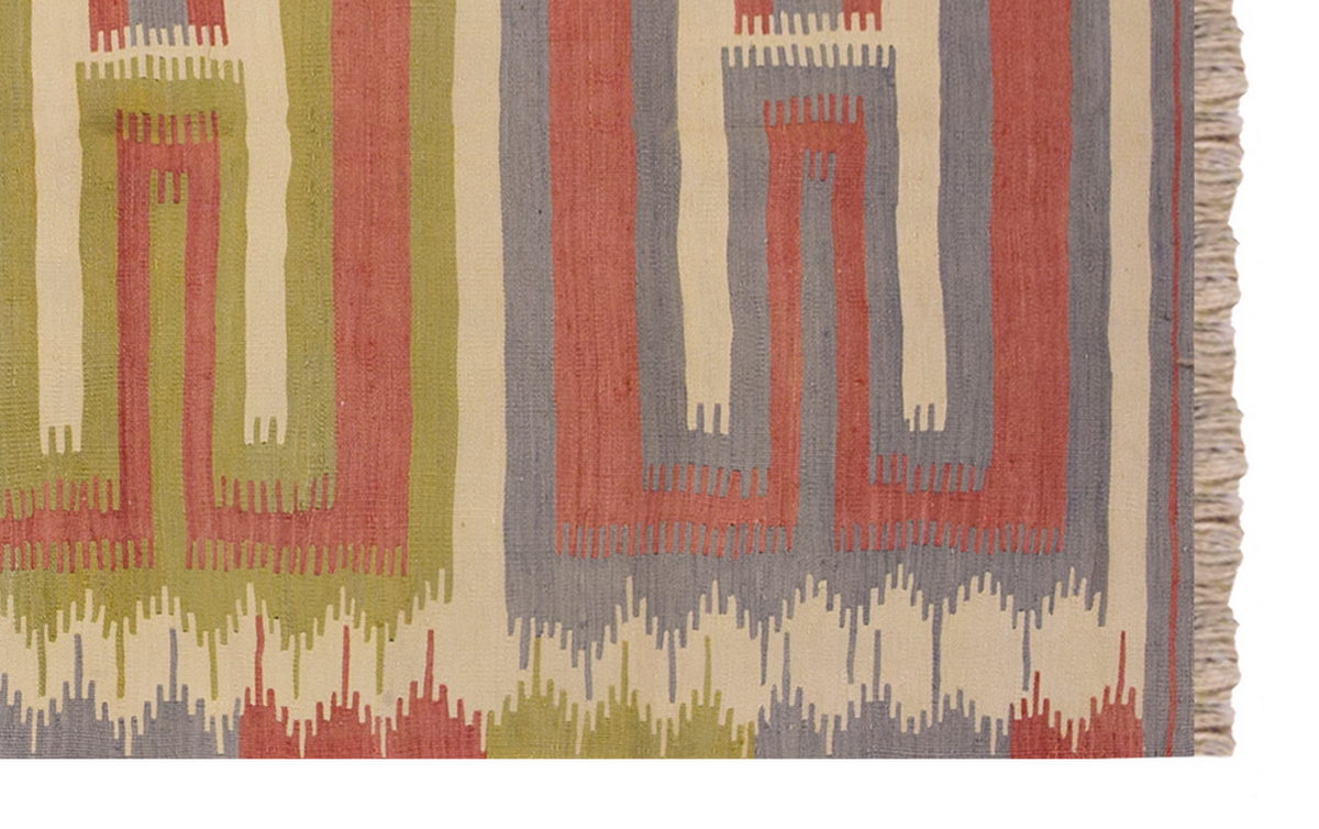 Vintage Turkish Rug, 3.6 x 7.1 ft, 107 x 218 cm