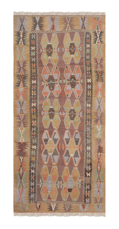 Vintage Turkish Rug, 3.6 x 7.2 ft Rug, 108 x 220 cm