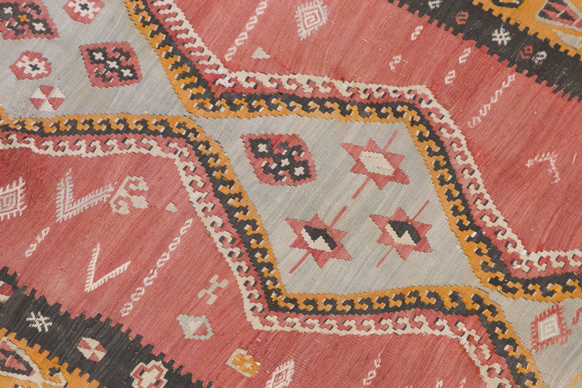 Vintage Turkish Rug, 3.7 x 12.11 ft Rug, 110 x 395 cm