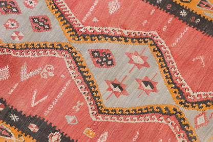 Vintage Turkish Rug, 3.7 x 12.11 ft Rug, 110 x 395 cm