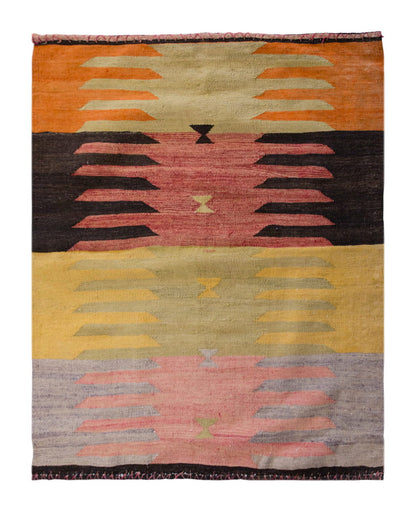Vintage Turkish Rug, 3.7 x 3.10 ft Rug,  111 x 118 cm
