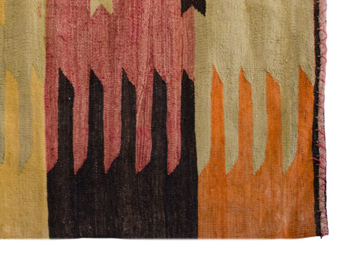 Vintage Turkish Rug, 3.7 x 3.10 ft Rug,  111 x 118 cm