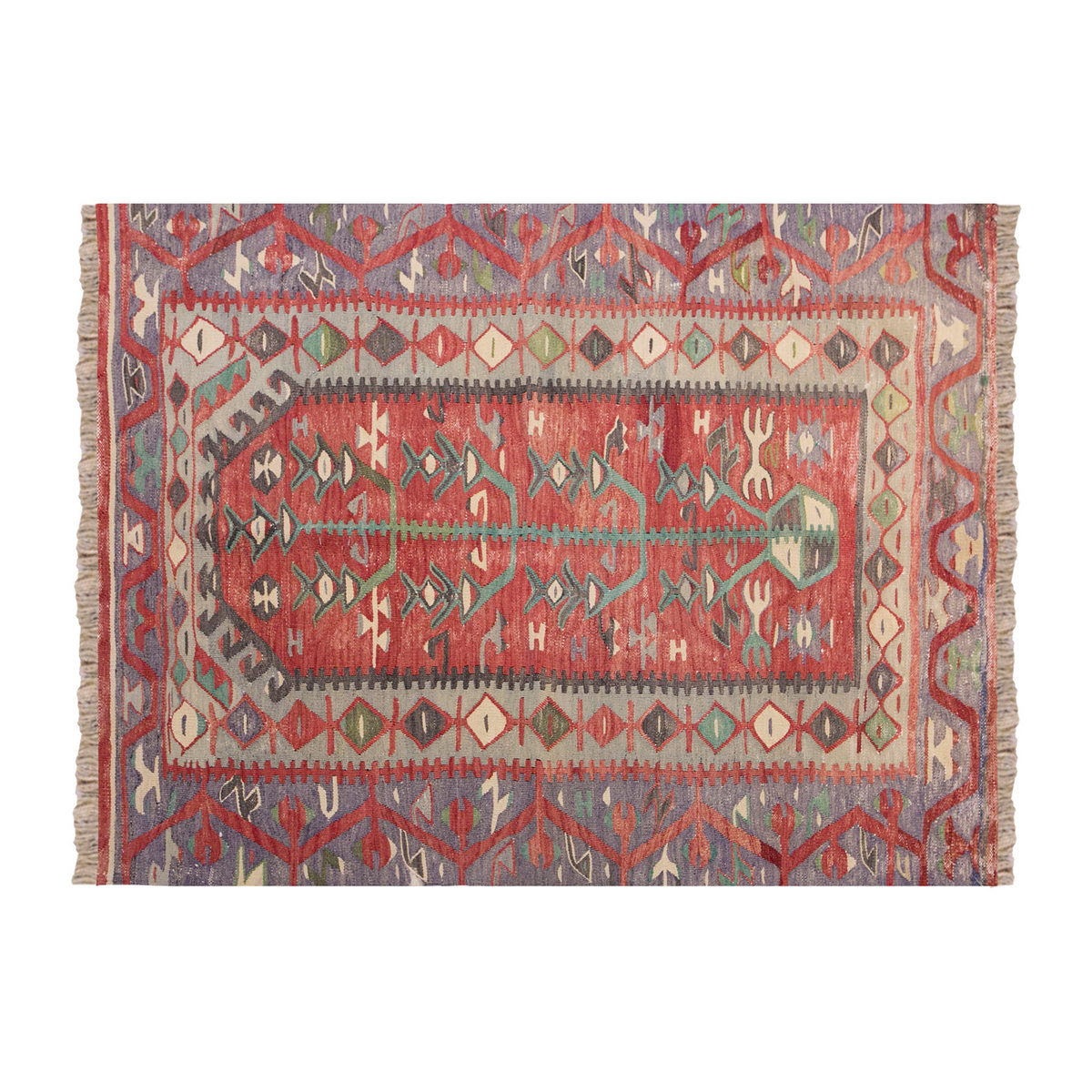Vintage Turkish Kilim, 3.7 x 5.1 ft Rug,  110 x 155 cm