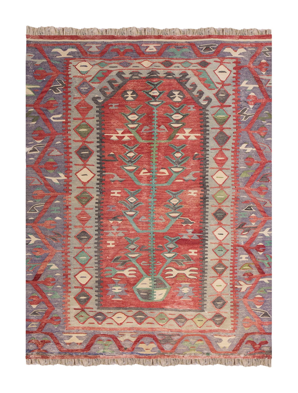 Vintage Turkish Kilim, 3.7 x 5.1 ft Rug,  110 x 155 cm