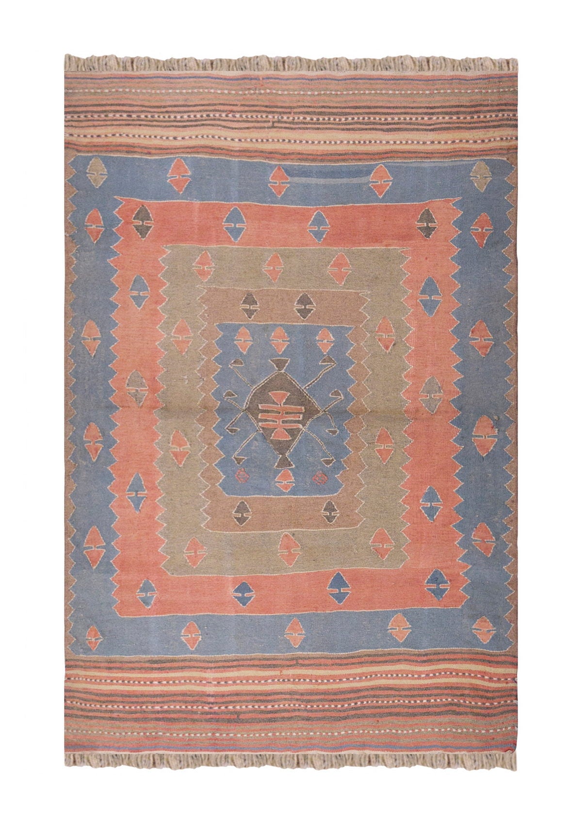 Vintage Turkish Rug, 3.7 x 5.2 ft, 110 x 160 cm
