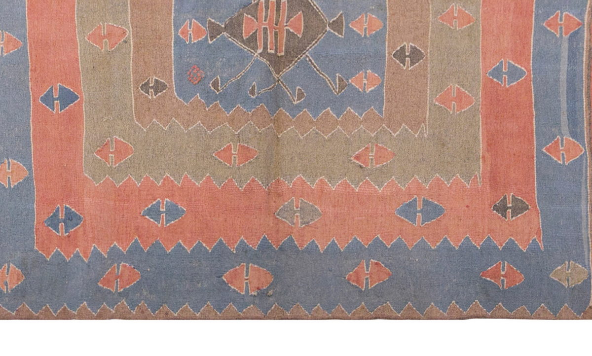 Vintage Turkish Rug, 3.7 x 5.2 ft, 110 x 160 cm
