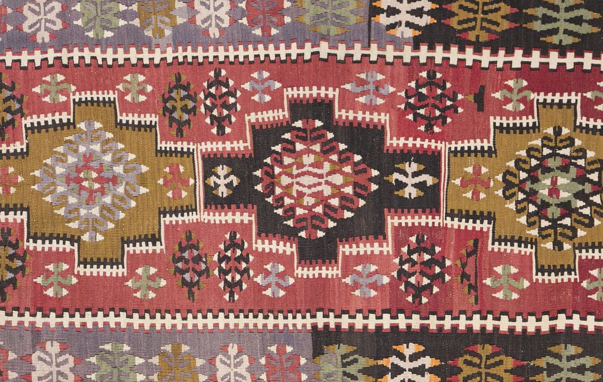 Vintage Turkish Rug, 3.7 x 5.2 ft Rug, 110 x 160 cm