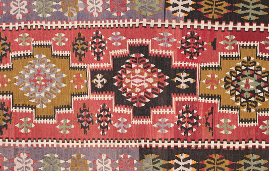 Vintage Turkish Rug, 3.7 x 5.2 ft Rug, 110 x 160 cm