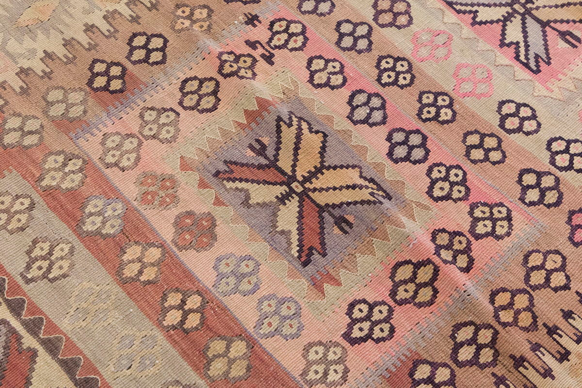 Vintage Turkish Rug, 3.7 x 6.6 ft, 110 x 200 cm