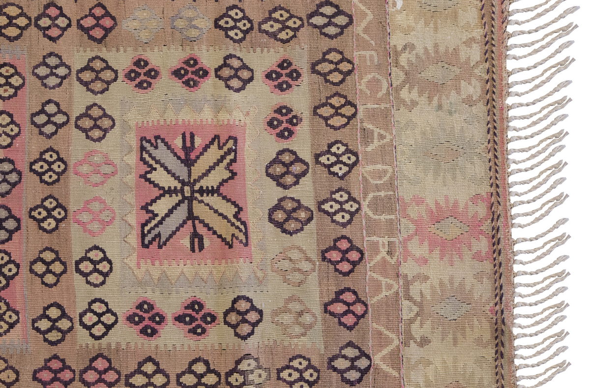 Vintage Turkish Rug, 3.7 x 6.6 ft, 110 x 200 cm