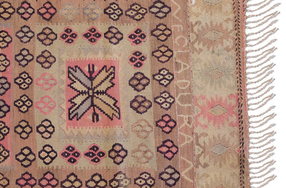 Vintage Turkish Rug, 3.7 x 6.6 ft, 110 x 200 cm
