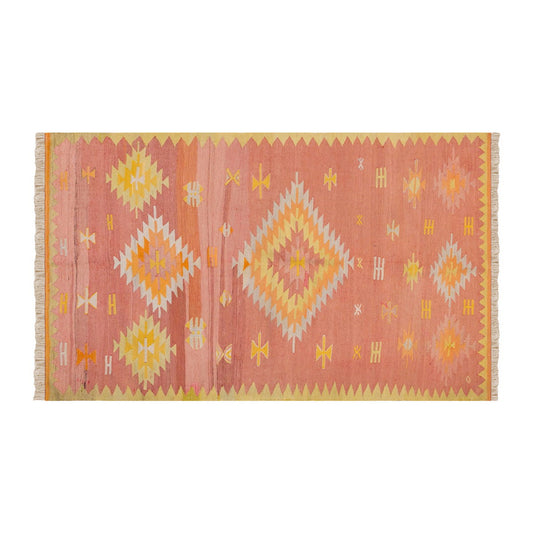 Vintage Turkish Rug, 3.7 x 6.6 ft Rug, 110 x 199 cm
