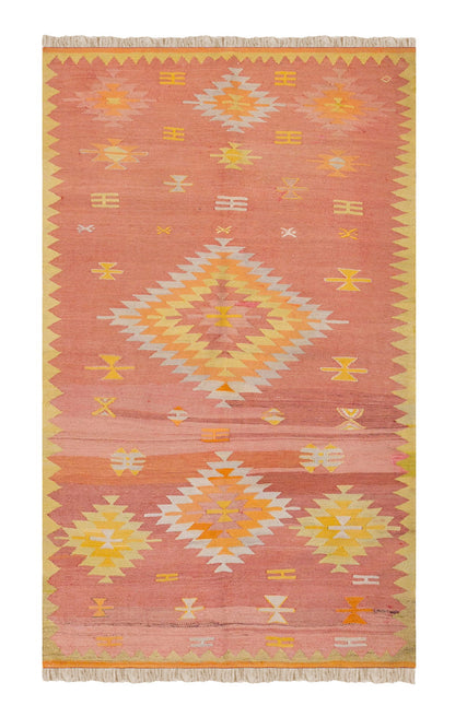 Vintage Turkish Rug, 3.7 x 6.6 ft Rug, 110 x 199 cm